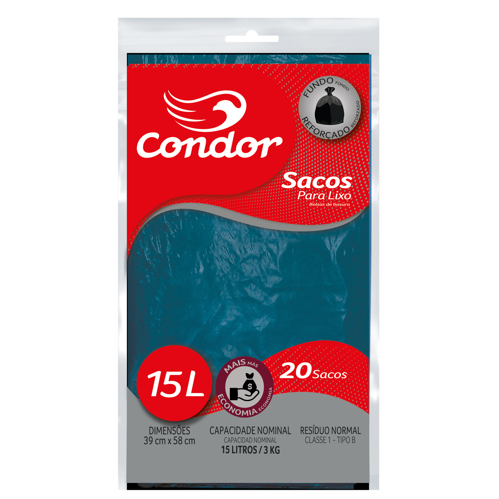 Saco para Lixo 15L Almof.